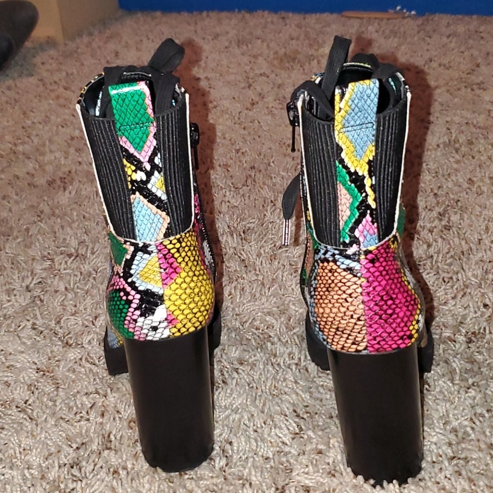 Steve Madden Multi-Color Snakeskin Combat Boots - image 4